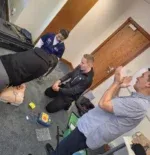 A great team training session with Callum Cassidy updating our medical emergency and basic life support skills 🏥 ❤️ 🦷 #hunterstreetdental #training #cpd #bestteam #savealife